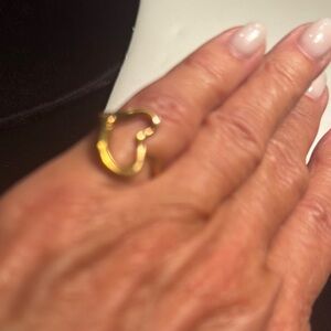 Park Lane Gold Abstract Heart Ring Modern Minimalist